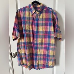 Jos. A. Bank Multicolor Plaid Casual Shirt-L